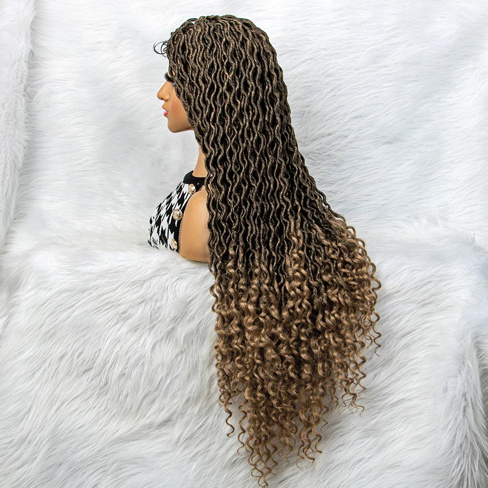 Goddess Box Braids Wig | Curly Ends | Full Lace | Crochet Hair | Black Women