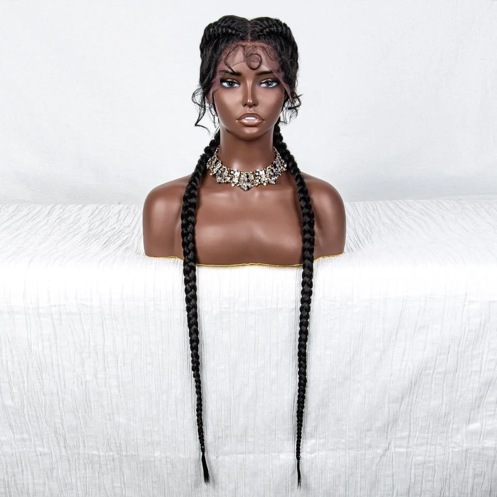 36" Twist Braided Wig | Lace Front | Natural Color | Clearance Sale