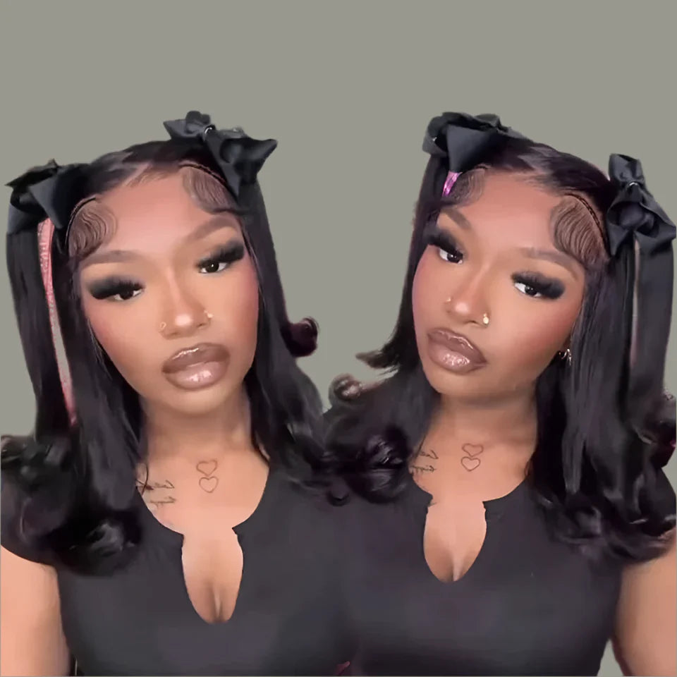 Pre-Braided Zig Zag Lace Front Wig | 13x4 Pre-Cut Lace | Straight Braids | Ready-to-Wear Synthetic Wig