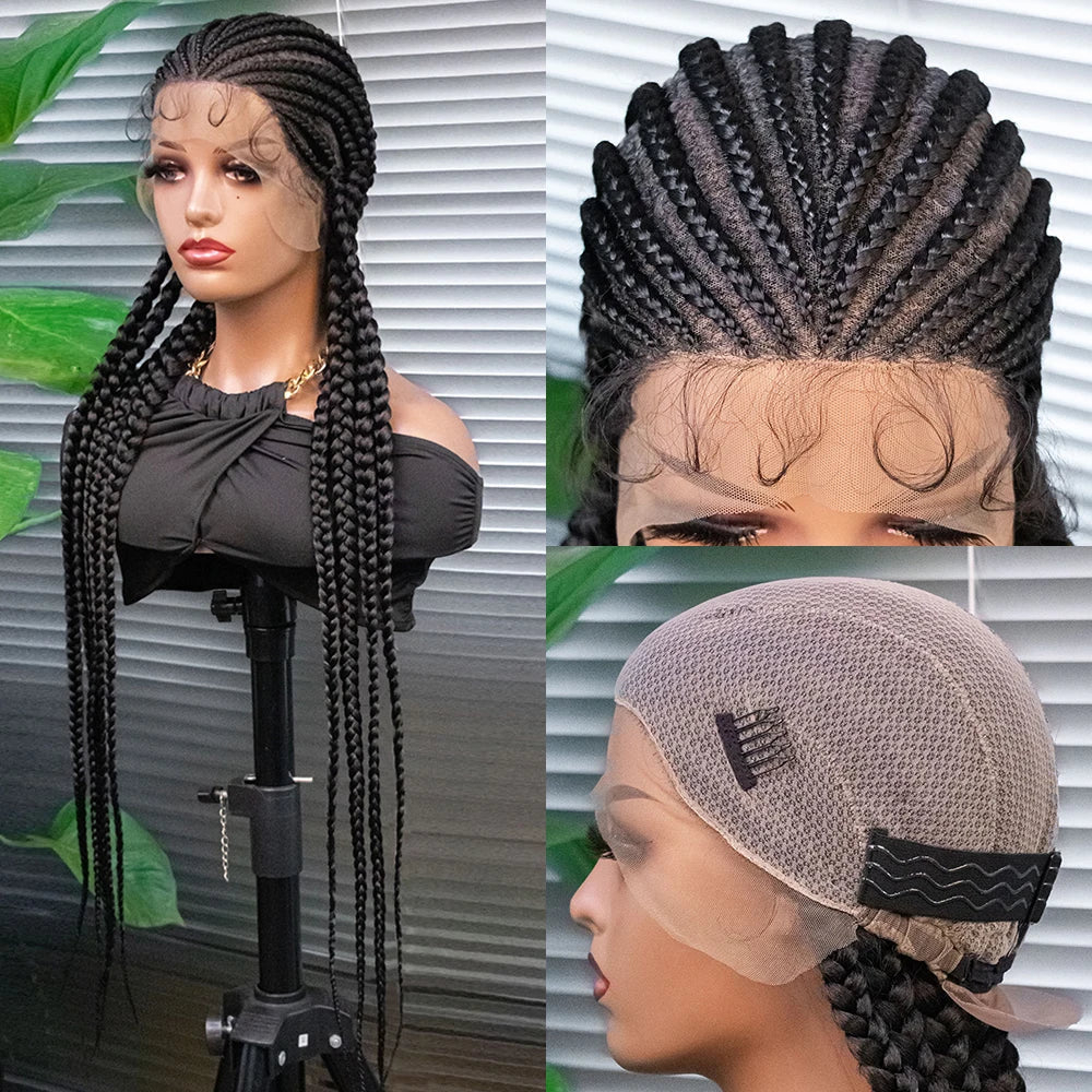 KIMA Cornrow Box Braids Wig with Baby Hair | Full Lace & Lace Front Options