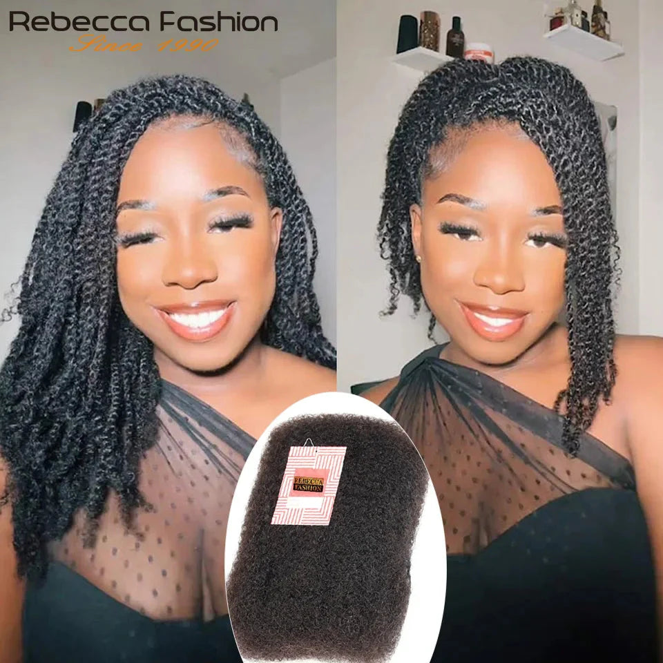 Brazilian Remy Afro Kinky Curly Bulk Hair | 50g/Pack | Dreadlock & Braid Extensions | Natural Look