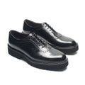 Designer Luxury Platform Oxfords for Men | Cow Suede Genuine Leather Black & Blue Casual Shoe (Height Increasing)