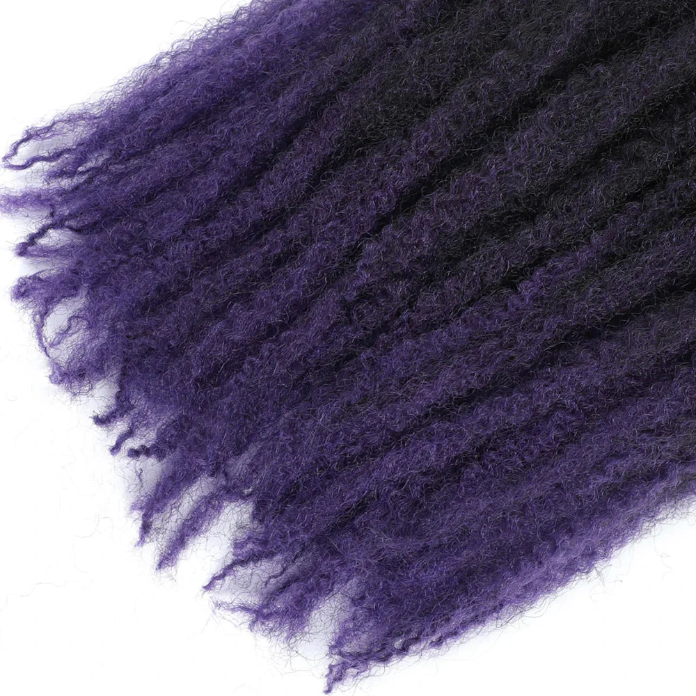 18" Marley Twist Braiding Hair | Crochet Braids | Afro Twist Kinky Hair Extensions | Ombre Colors | 30 Strands/Pack