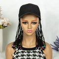 Braided Baseball Cap Wig | Adjustable Hat Wig | Afro Black Women & Girls