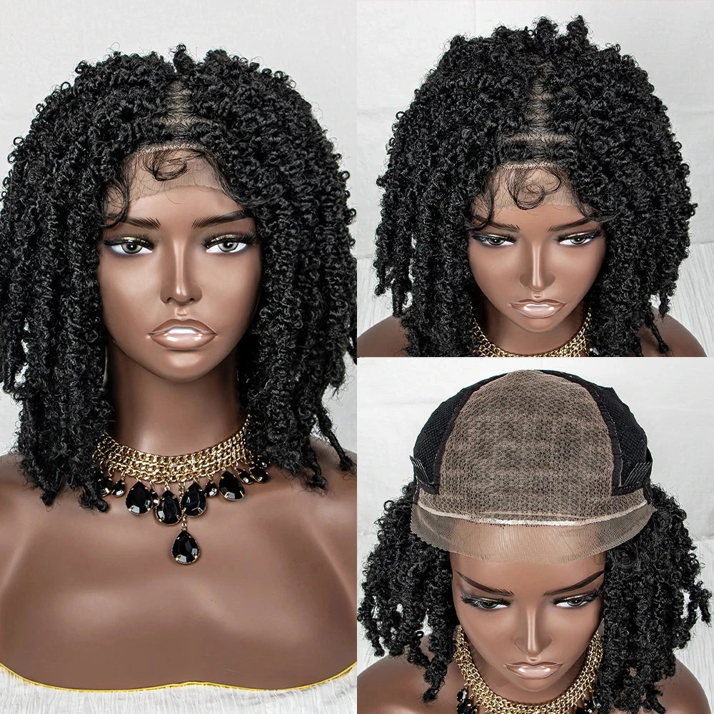 Butterfly Locs Crochet Braids Bob Wig | Lace Front | Dreadlock Style