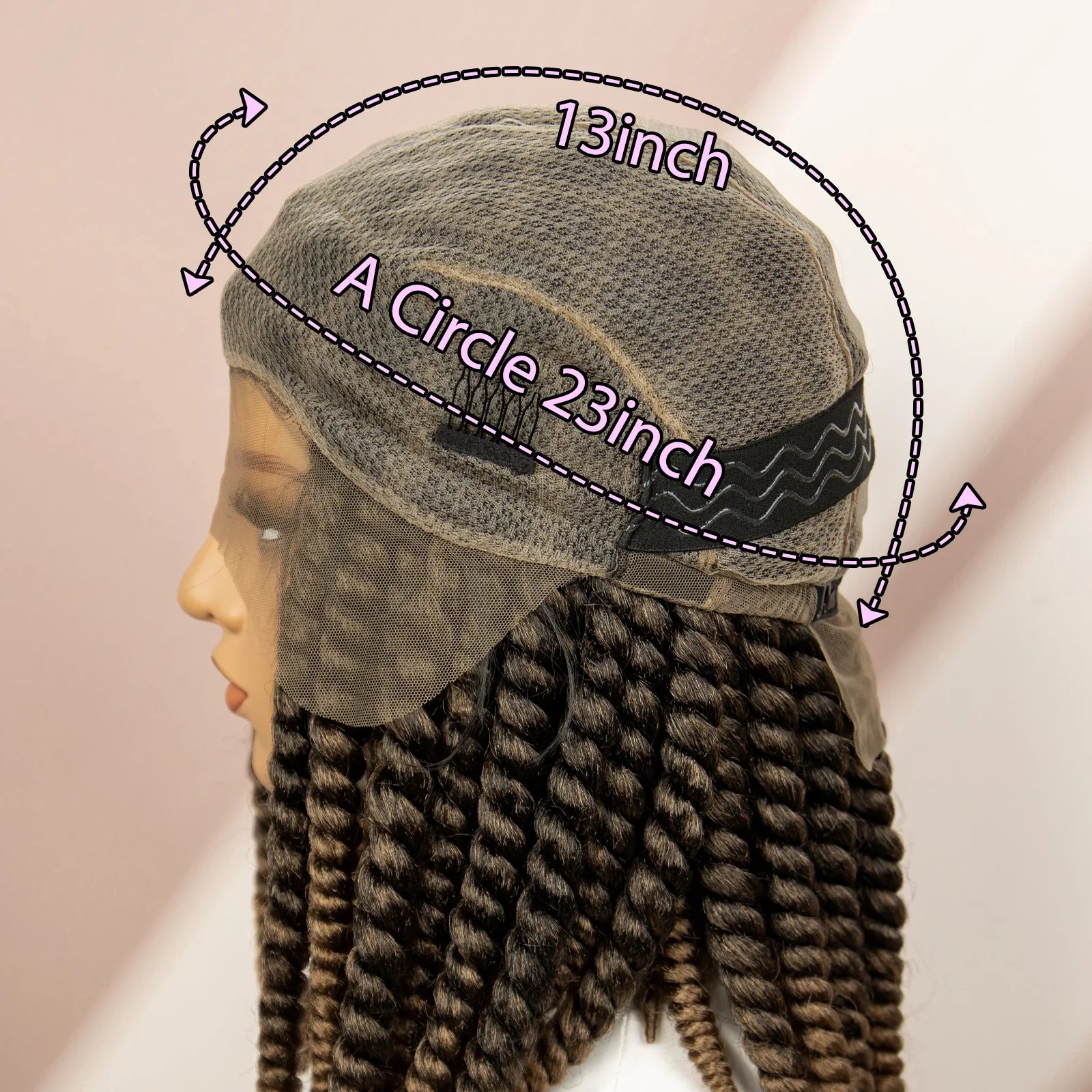 Twisted Braided Wig | Bob Twist Crochet Wig | Full Lace Braided Wig for Black Women | Kanekalon Hair