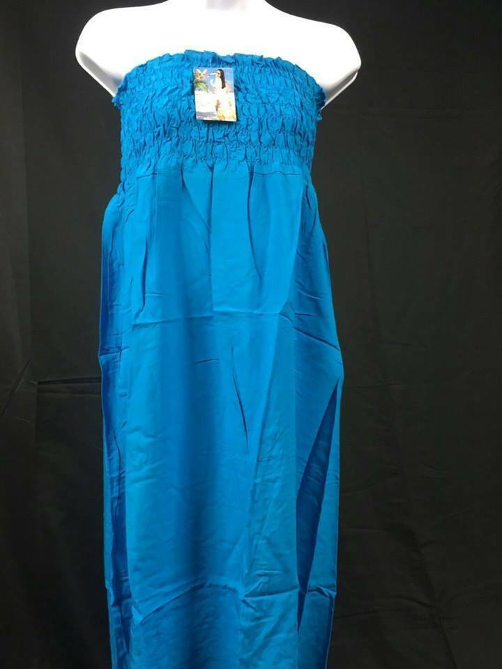 Womens Solid Smocked Tube Top Dress, Choose Sz/Color