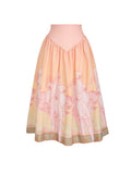 SOTAVENTO MIDI SKIRT IN CORAL MACAW PRINT