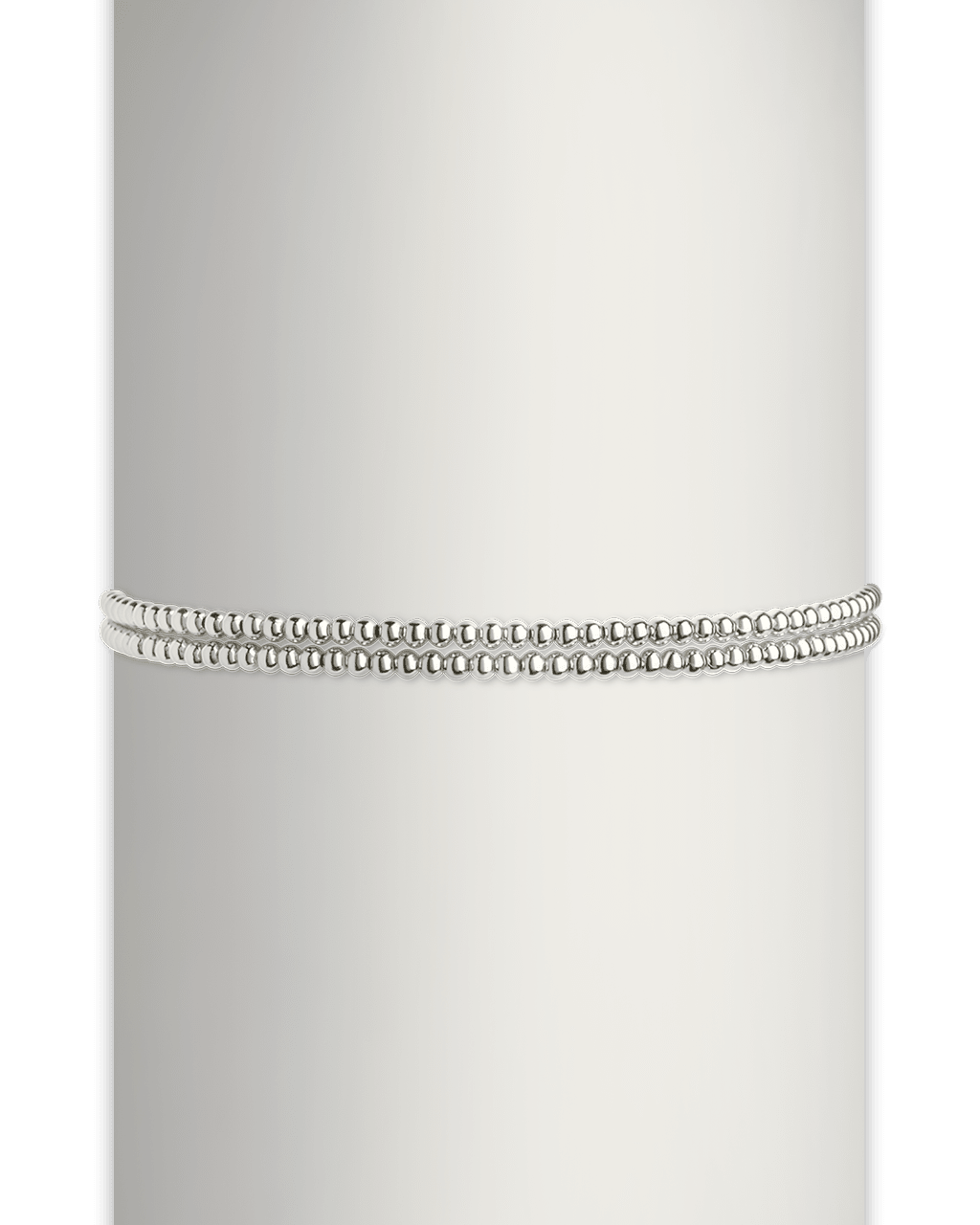 Sterling Silver Beaded Stretch Bracelet Sets