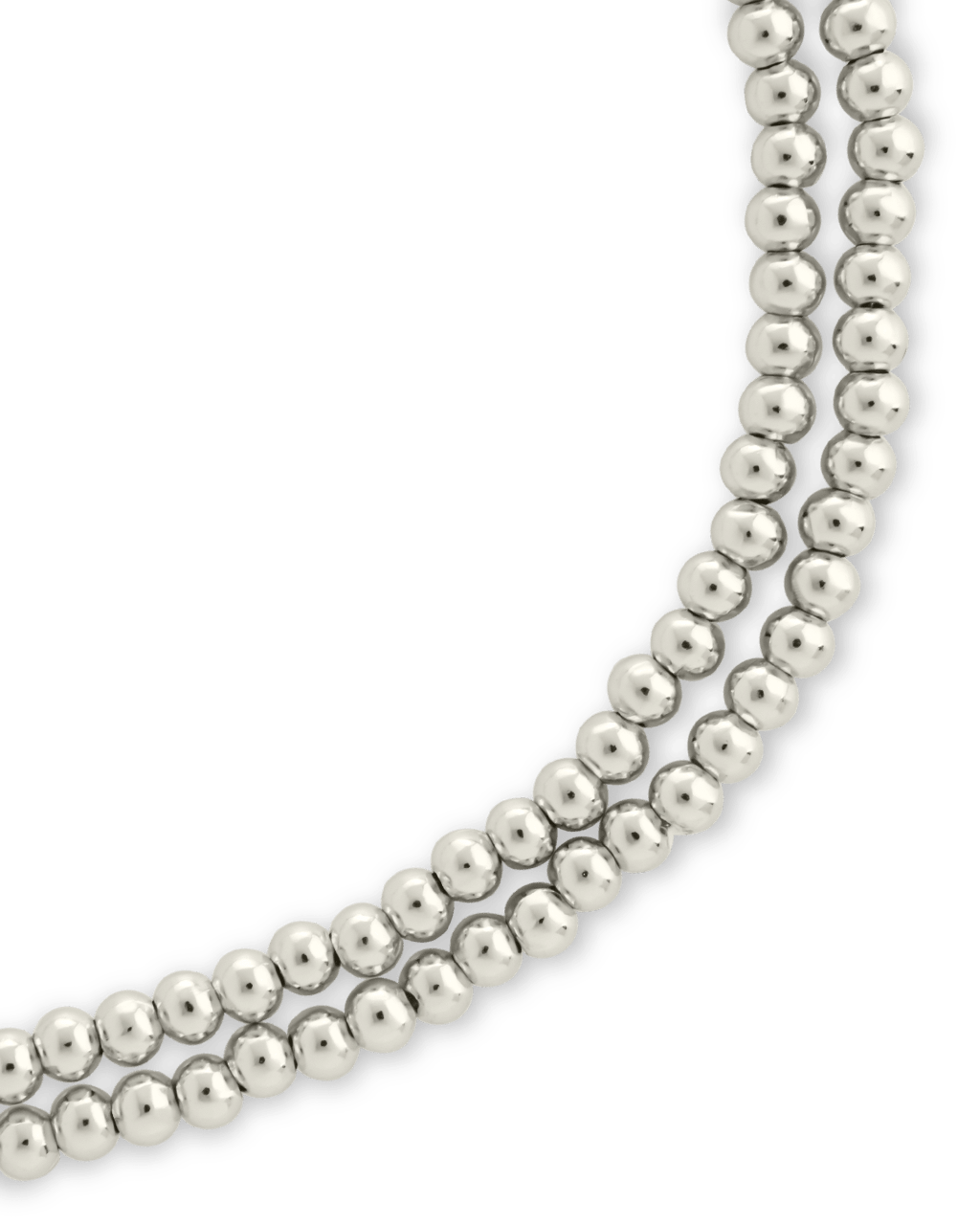 Sterling Silver Beaded Stretch Bracelet Sets