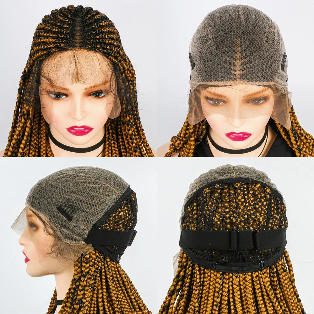 KIMA Beaded Cornrow Braids Bob Wig | Lace Front