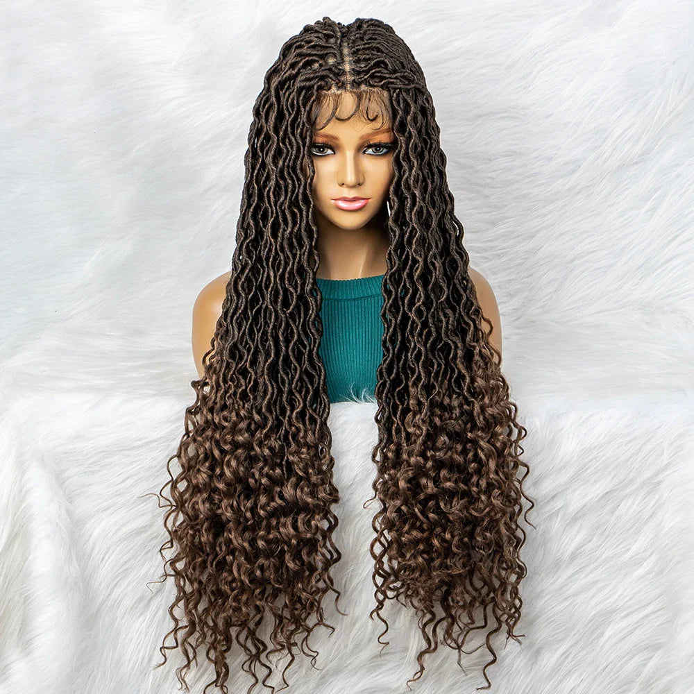 Goddess Box Braids Wig | Curly Ends | Full Lace | Crochet Hair | Black Women