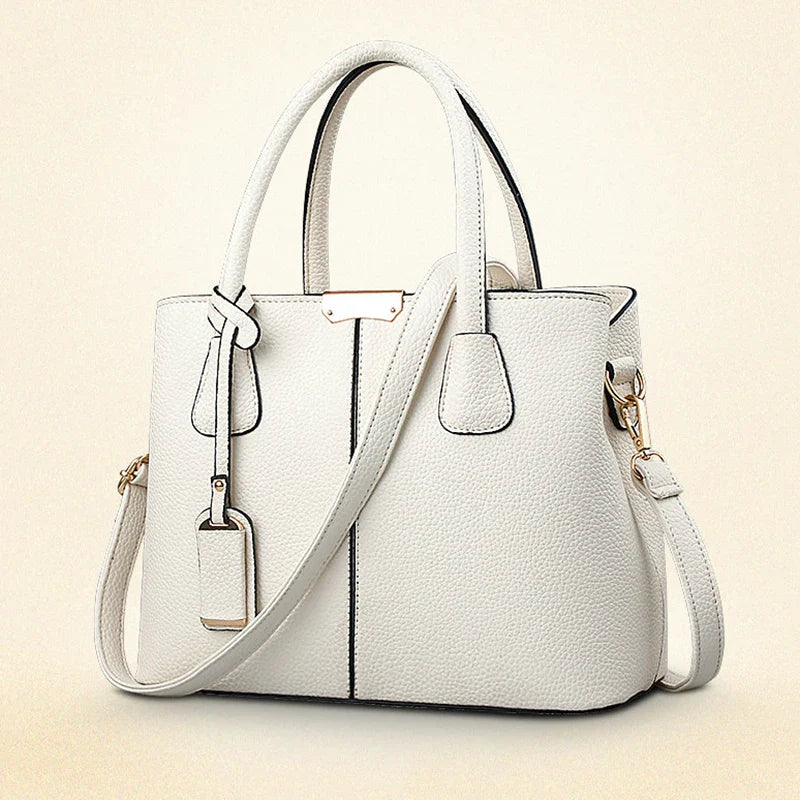 Ladies Large Tote Bag | New Fashion Women's PU Leather Square Shoulder & Crossbody Handbag (Bolsas Femininas Sac)