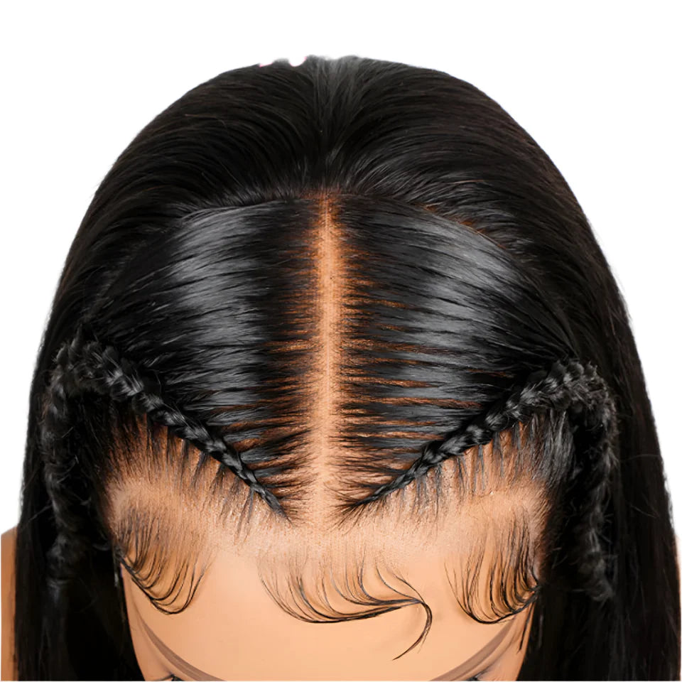 Pre-Styled Braided Bob Wig | 13x4 Lace Front | Remy Hair | Pre-Cut Lace