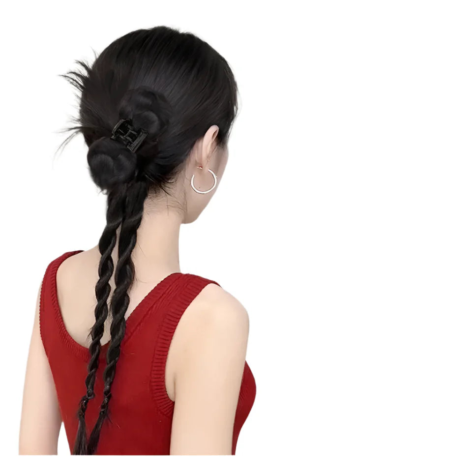 Long Claw Clip-In Braid Ponytail Extension | Heat-Resistant Synthetic Hairpiece | Party & Daily Wear