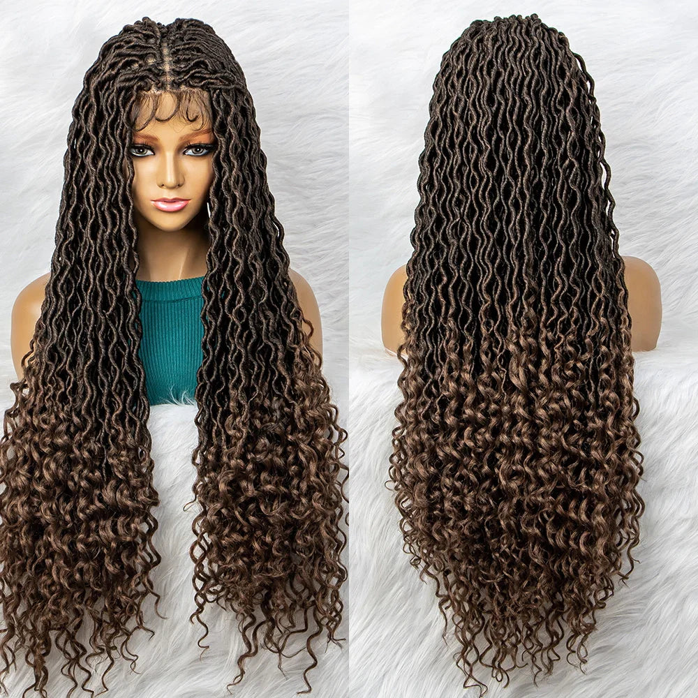 Goddess Box Braids Wig | Curly Ends | Full Lace | Crochet Hair | Black Women