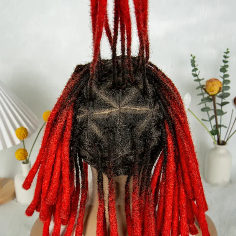 Short Locs Cornrow Braids Wig | Full Lace | Baby Hair | African Inspired