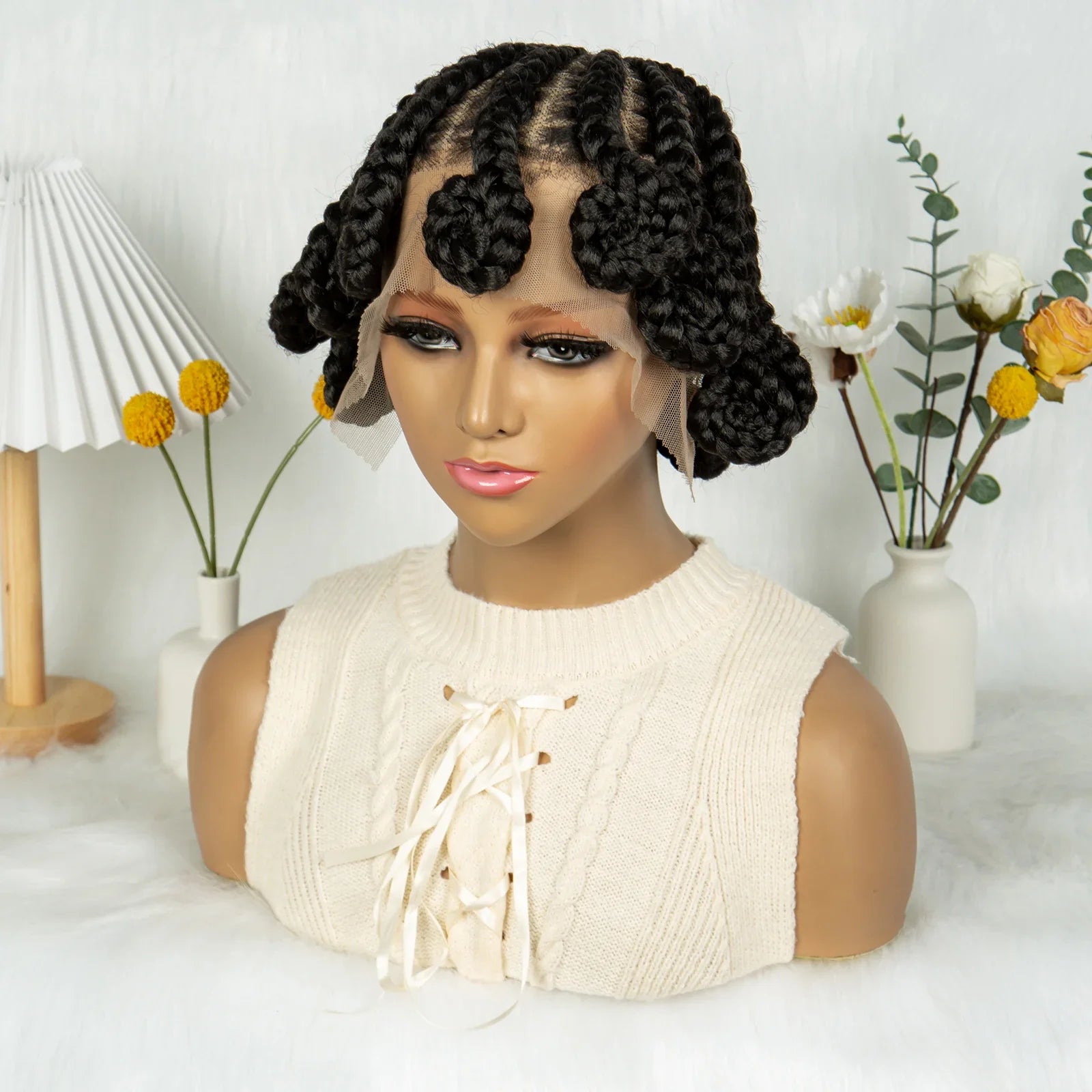 KIMA Dutch Cornrow Braided Full Lace Wig | Easy Install Dreadlocks Braid Wig