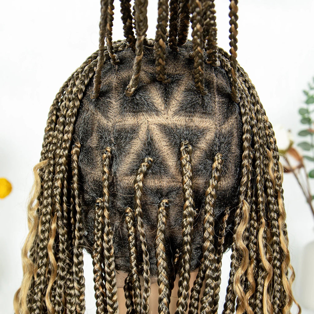 Boho Triangle Knotless Box Braids Wig | Full Lace | Baby Hair | KIMA Synthetic