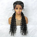 Curly Water Wave Braided Wig | Lace Front Cornrow Twist Style