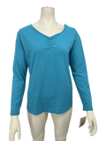 Goodnight Kiss Womens Long Sleeve Pajama PJ Top, Size Medium