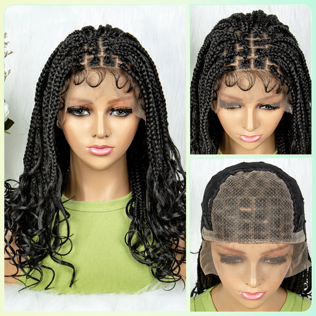 Pre-Looped Bohemian Box Braids with Curly Ends | Crochet Hair
