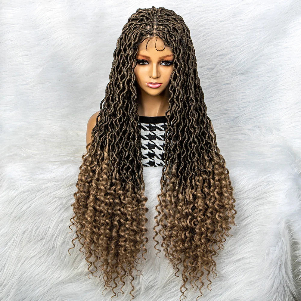 Goddess Box Braids Wig | Curly Ends | Full Lace | Crochet Hair | Black Women