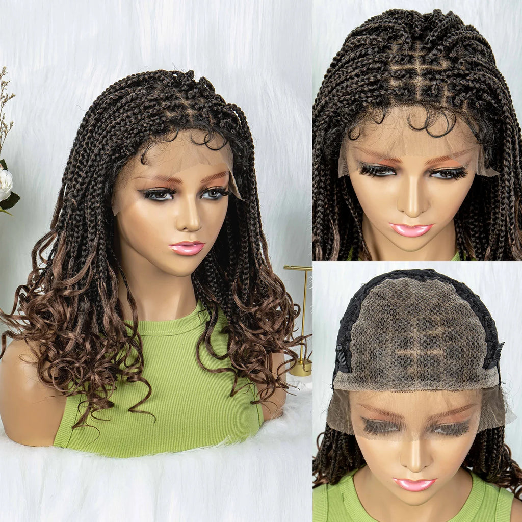 Pre-Looped Bohemian Box Braids with Curly Ends | Crochet Hair