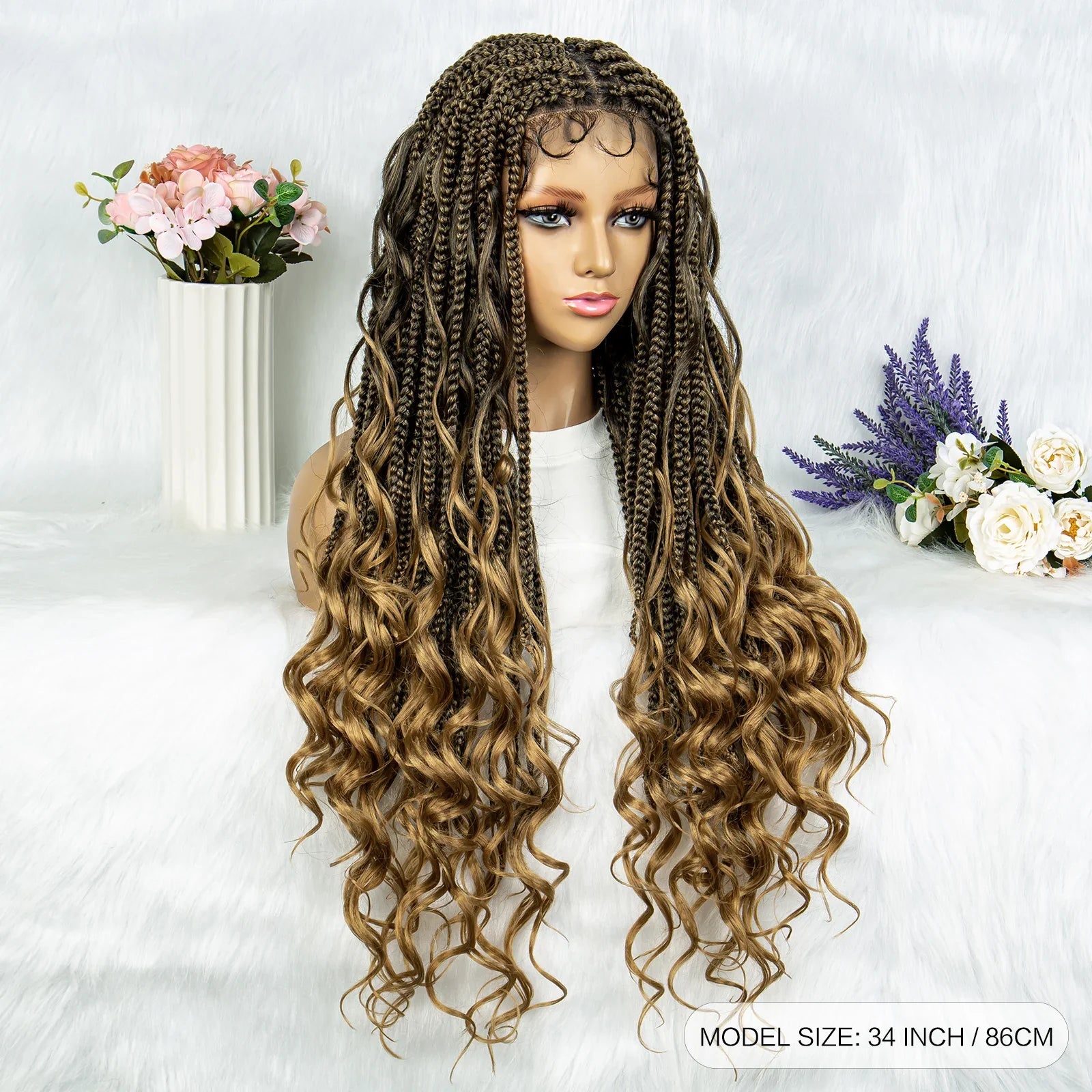 Knotless Box Braids & Dreadlocks Wig | Lace Front with Baby Hair