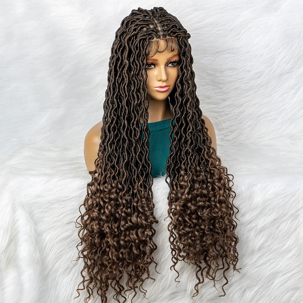 Goddess Box Braids Wig | Curly Ends | Full Lace | Crochet Hair | Black Women