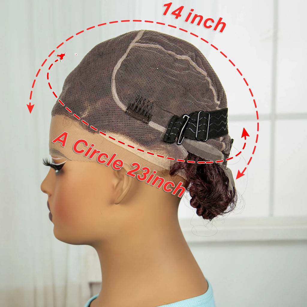 Ginger Orange Bantu Knotless Braids Wig | Full Lace | Baby Hair