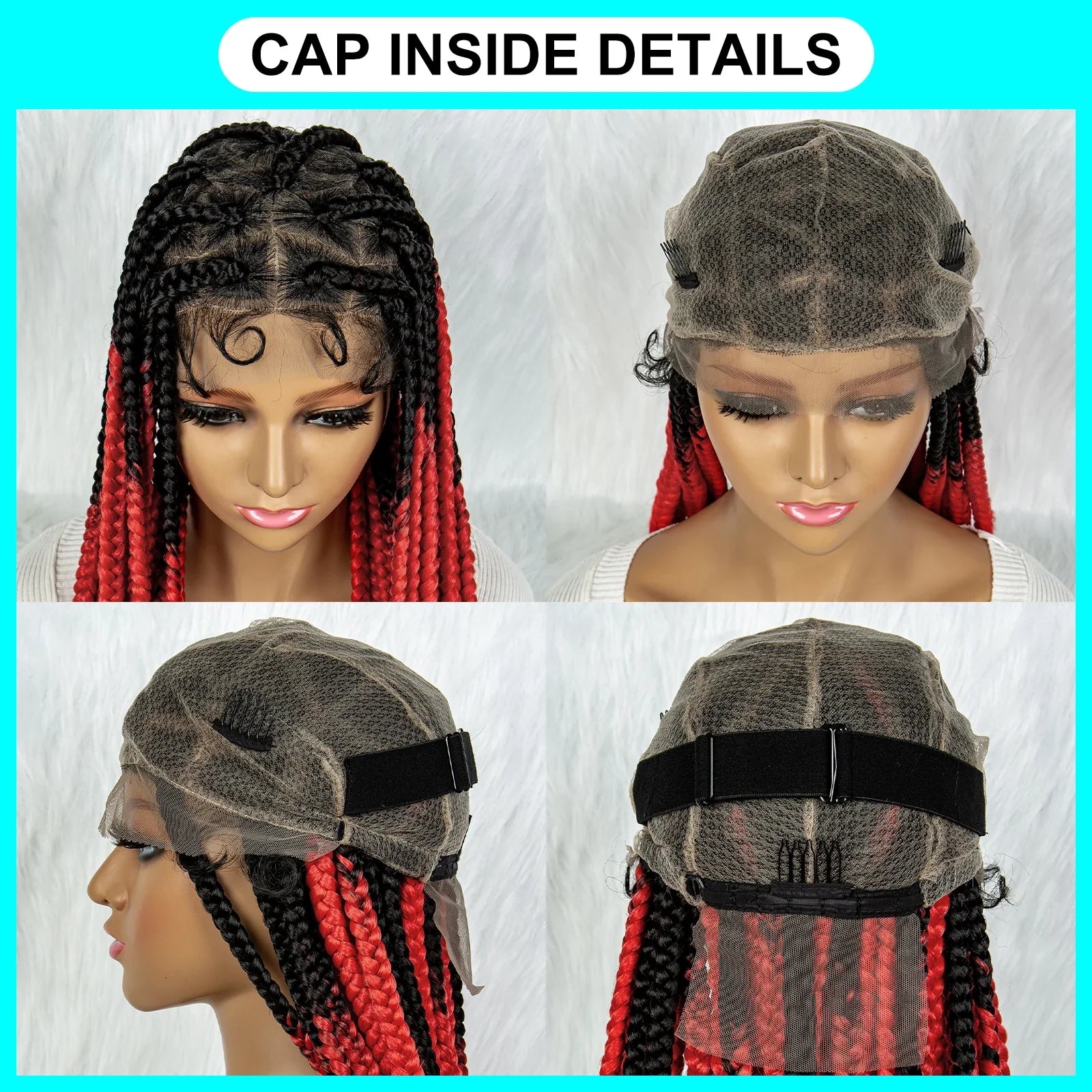 KIMA Colorful Braided Wig | Full Lace | Butterfly Locs & Dreadlocks Options