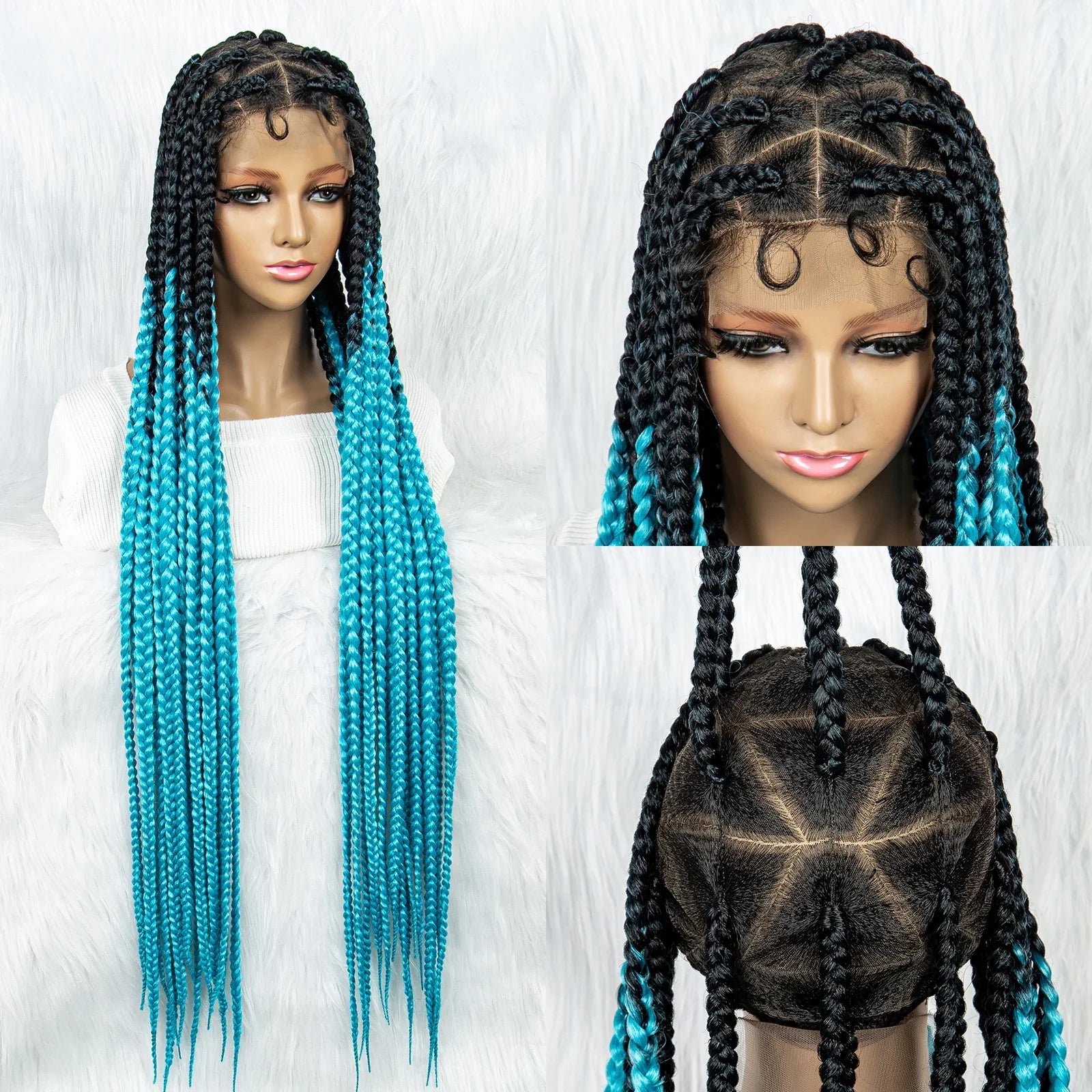 KIMA Colorful Braided Wig | Full Lace | Butterfly Locs & Dreadlocks Options