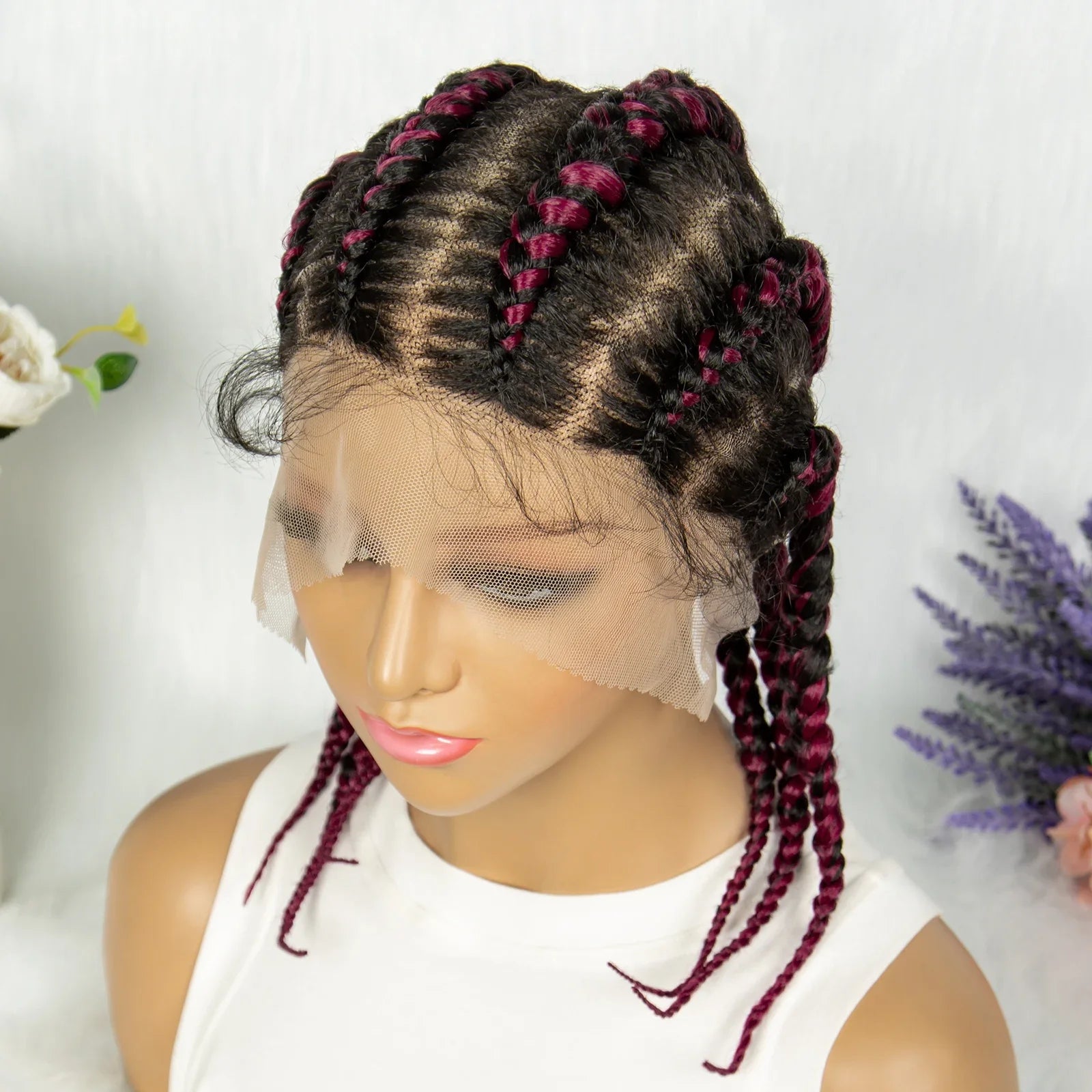 KIMA Full Lace Cornrow Box Braids Wig | Versatile Braiding Styles