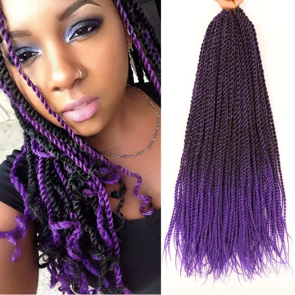 Full Star Senegalese Twist Crochet Braids | 30 Strands/Pack | Ombre Colors