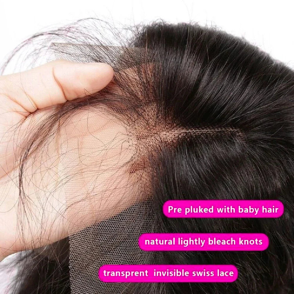 Straight & Body Wave HD Transparent Lace Frontal | 13x4 & 4x4 Lace Closure | Pre-Plucked Human Hair