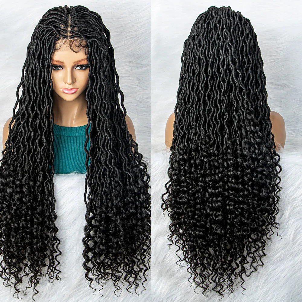 Goddess Box Braids Wig | Curly Ends | Full Lace | Crochet Hair | Black Women