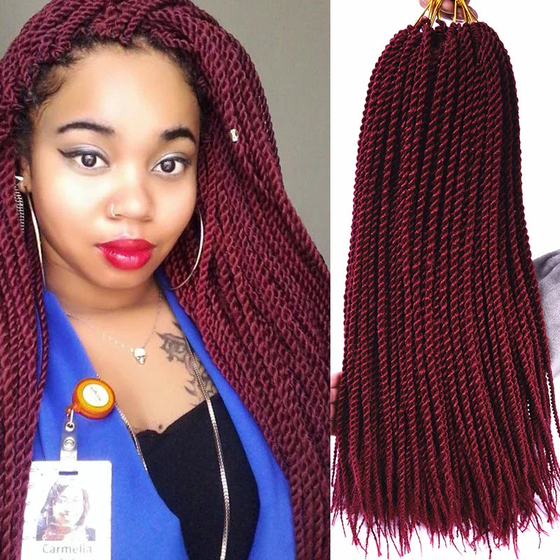 Full Star 30 Strand Pre-Twist Crochet Braids | Senegalese Twist | Ombre