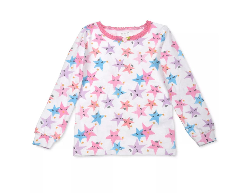 Max and Olivia Girls Star-Print Pajama Top, Size 3T