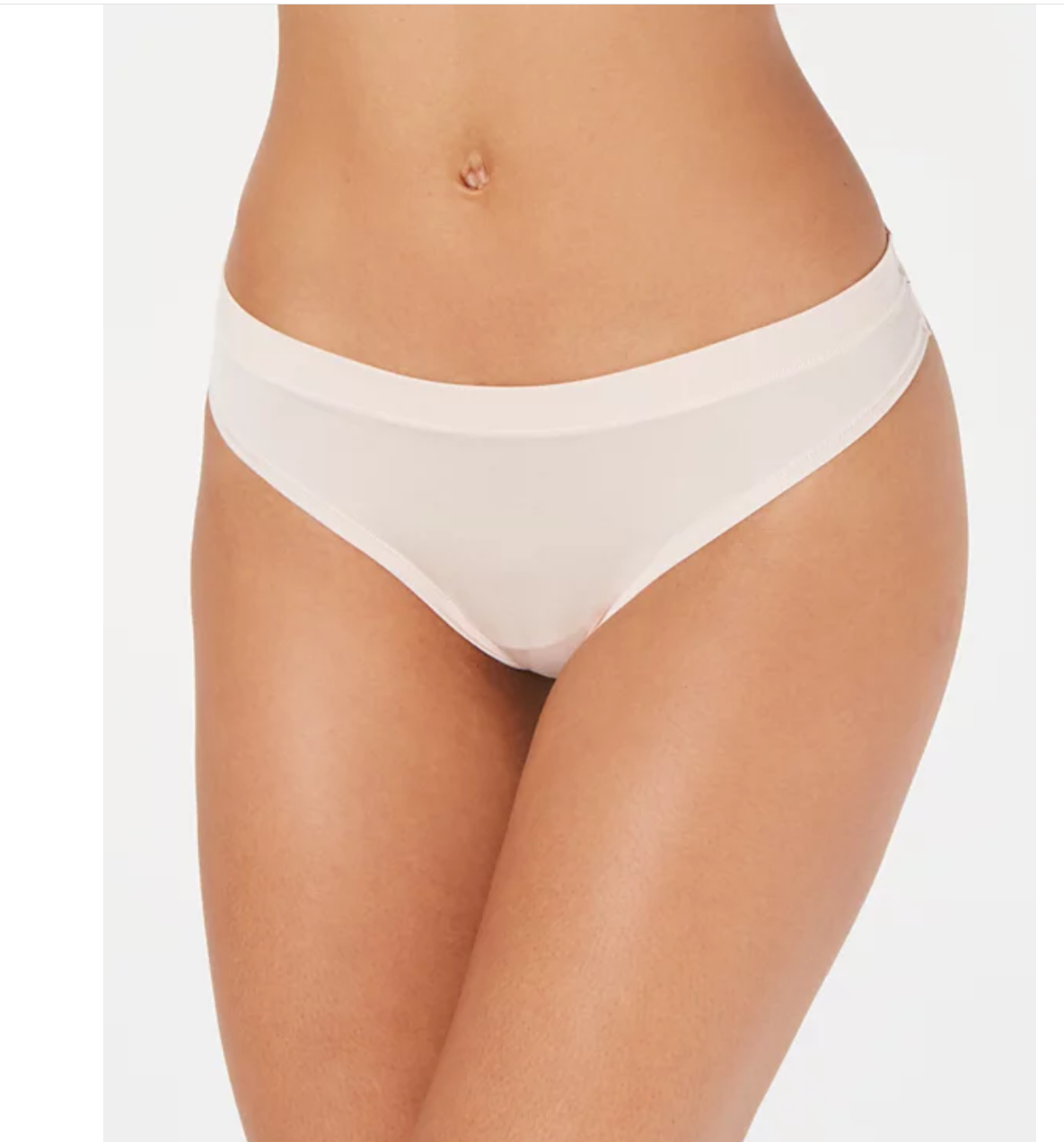 Alfani Womens Ultra Soft Thong 2 pair  Underwear Light Pink XL