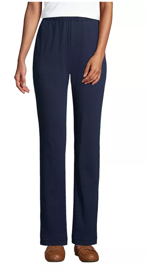 Lands End Womens Sport Knit High Waist Pants