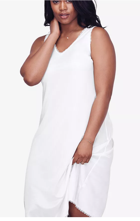 Comfort Choice Plus Size Lace-Trim Slip