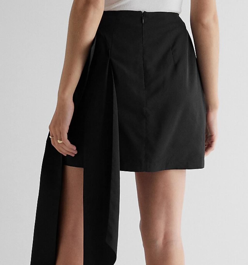 Express High Waisted Statement Bow Mini Skirt, Size 4