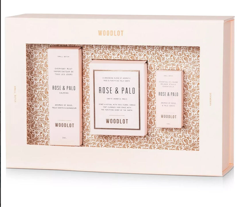 WOODLOT Essentials 3-Pc. Gift Set Soap Bar / Cinder Candle / Essential Oil Blend
