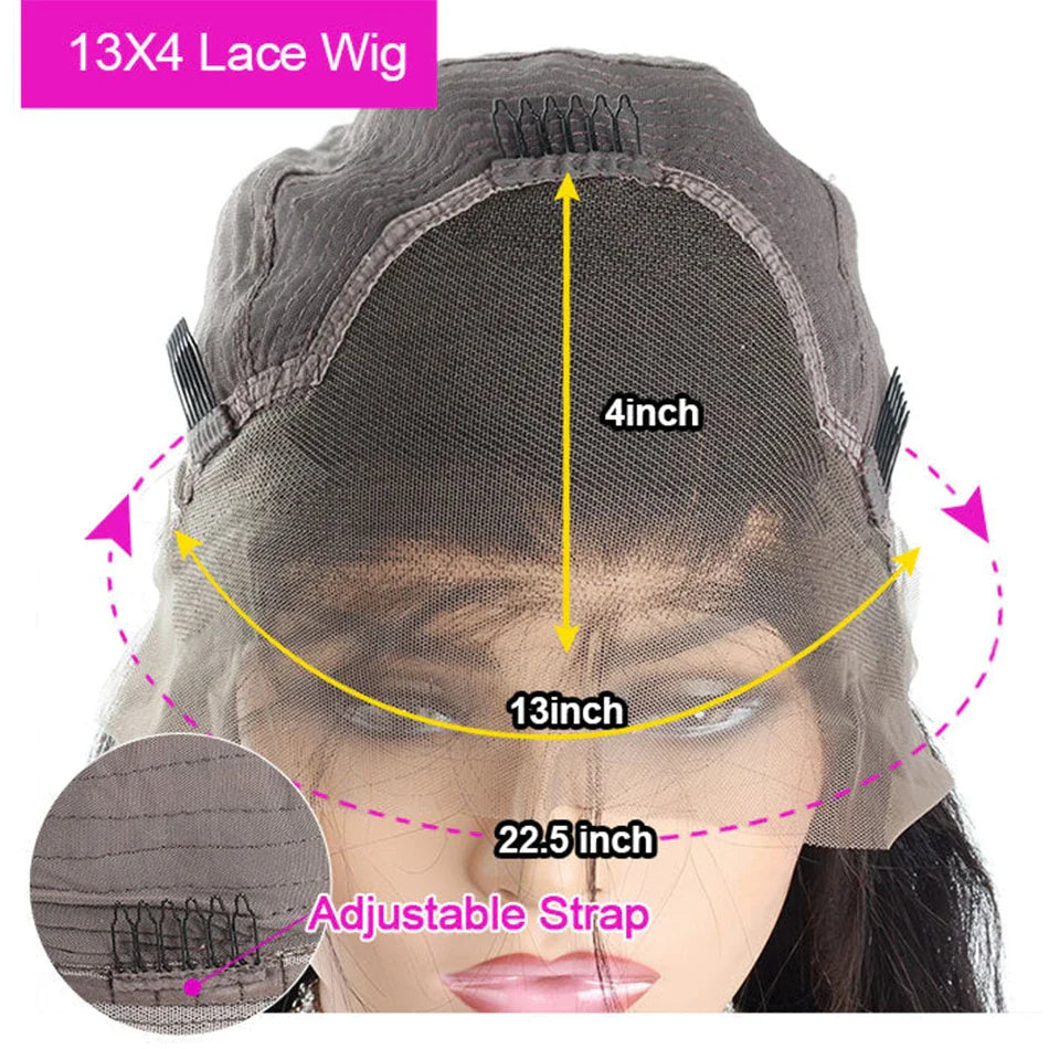 180% Density 13x4 Bone Straight Bob Wig | Brazilian Remy Hair | Transparent Lace Frontal Wig