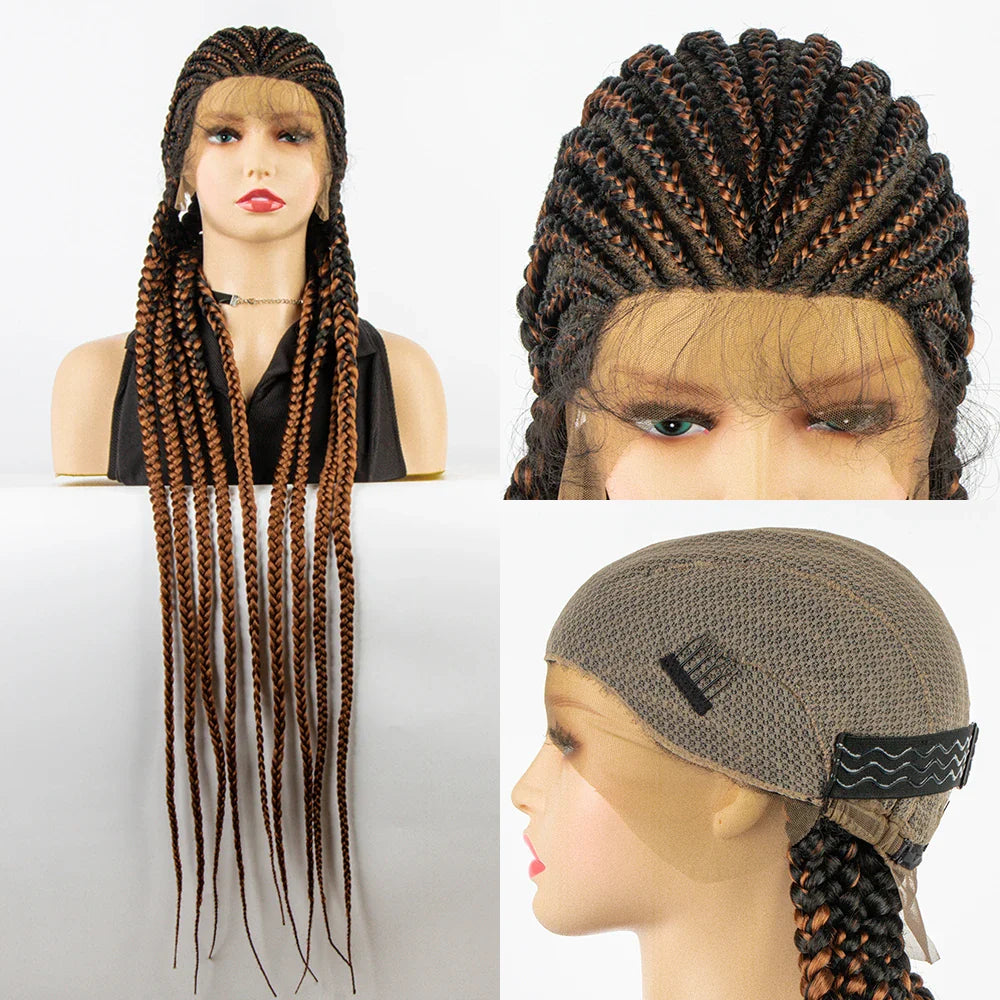 KIMA Cornrow Box Braids Wig with Baby Hair | Full Lace & Lace Front Options