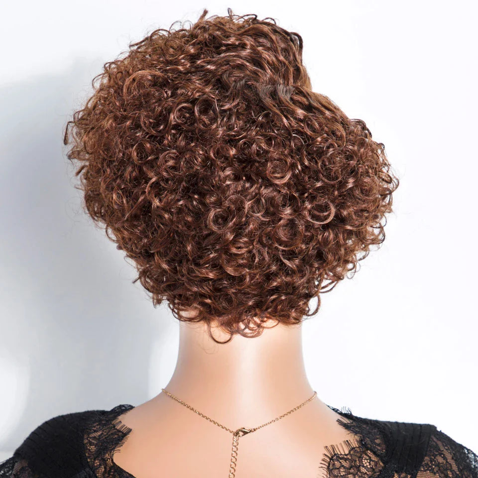 Natural Black Pixie Cut Wig | Short Curly Bob 13x1 Lace Front Human Hair (Pre-Plucked)