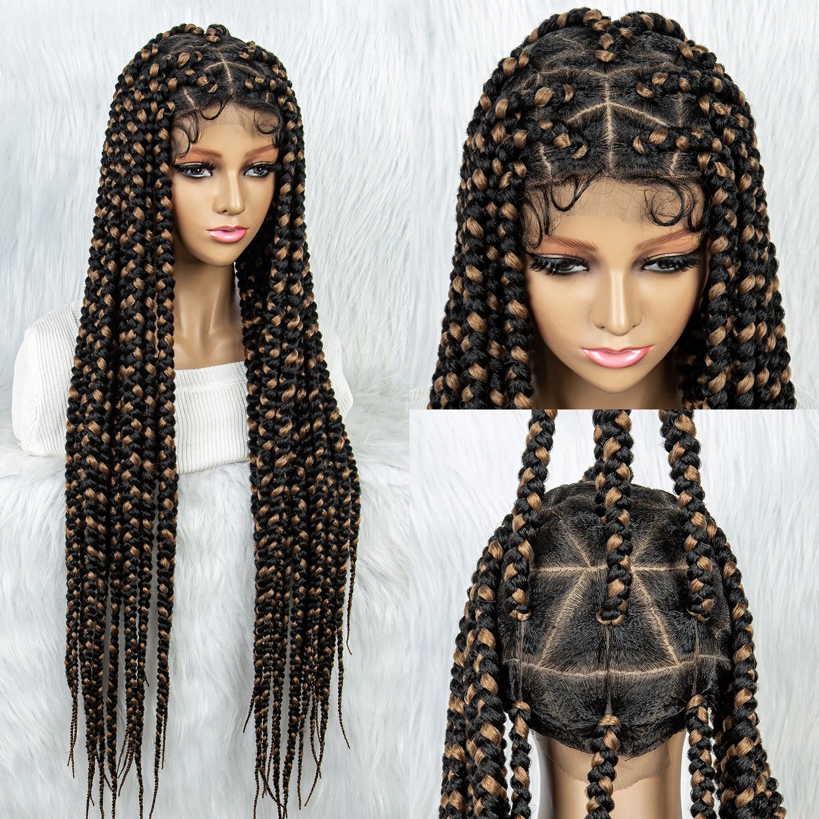 KIMA Colorful Braided Wig | Full Lace | Butterfly Locs & Dreadlocks Options
