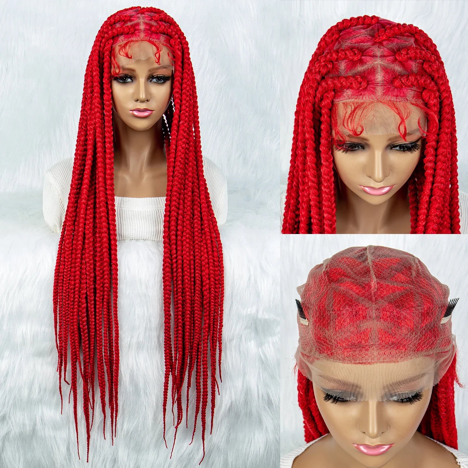 KIMA Colorful Braided Wig | Full Lace | Butterfly Locs & Dreadlocks Options