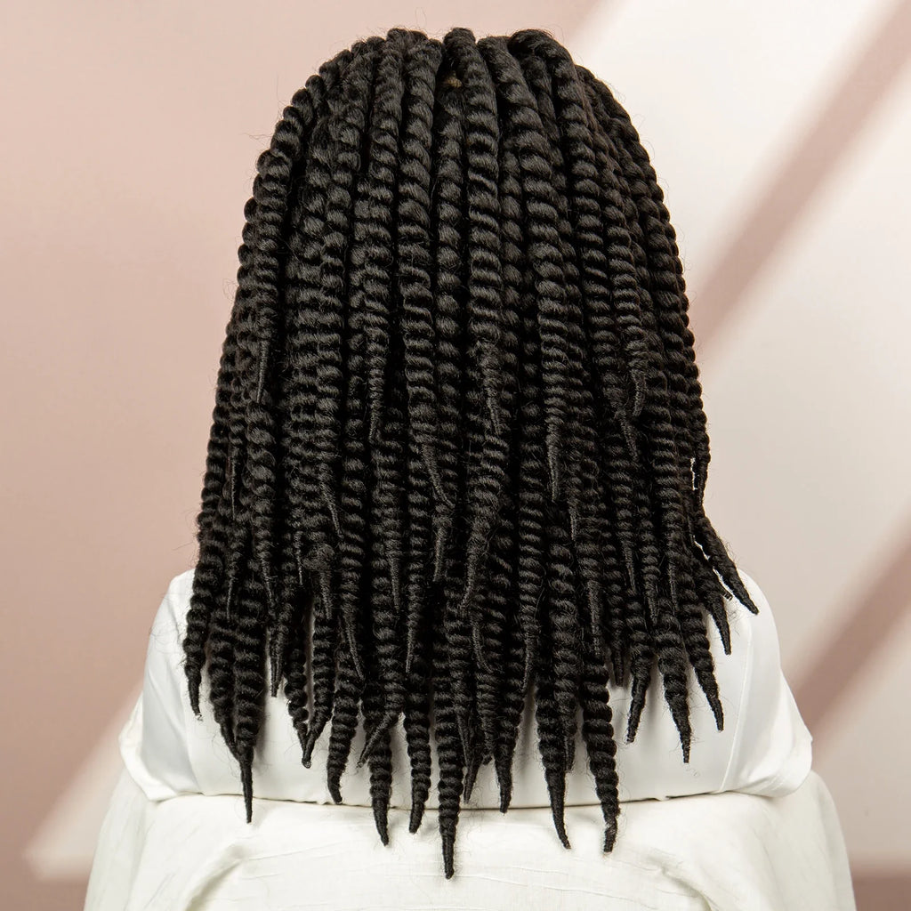 Twisted Braided Wig | Bob Twist Crochet Wig | Full Lace Braided Wig for Black Women | Kanekalon Hair